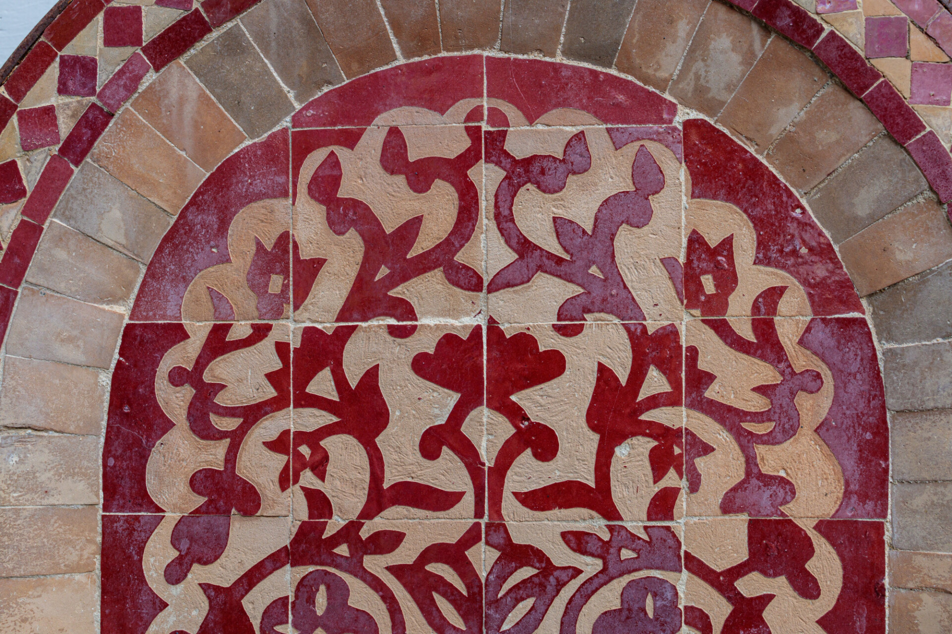 Beautiful Old Red Tile Pattern Texture