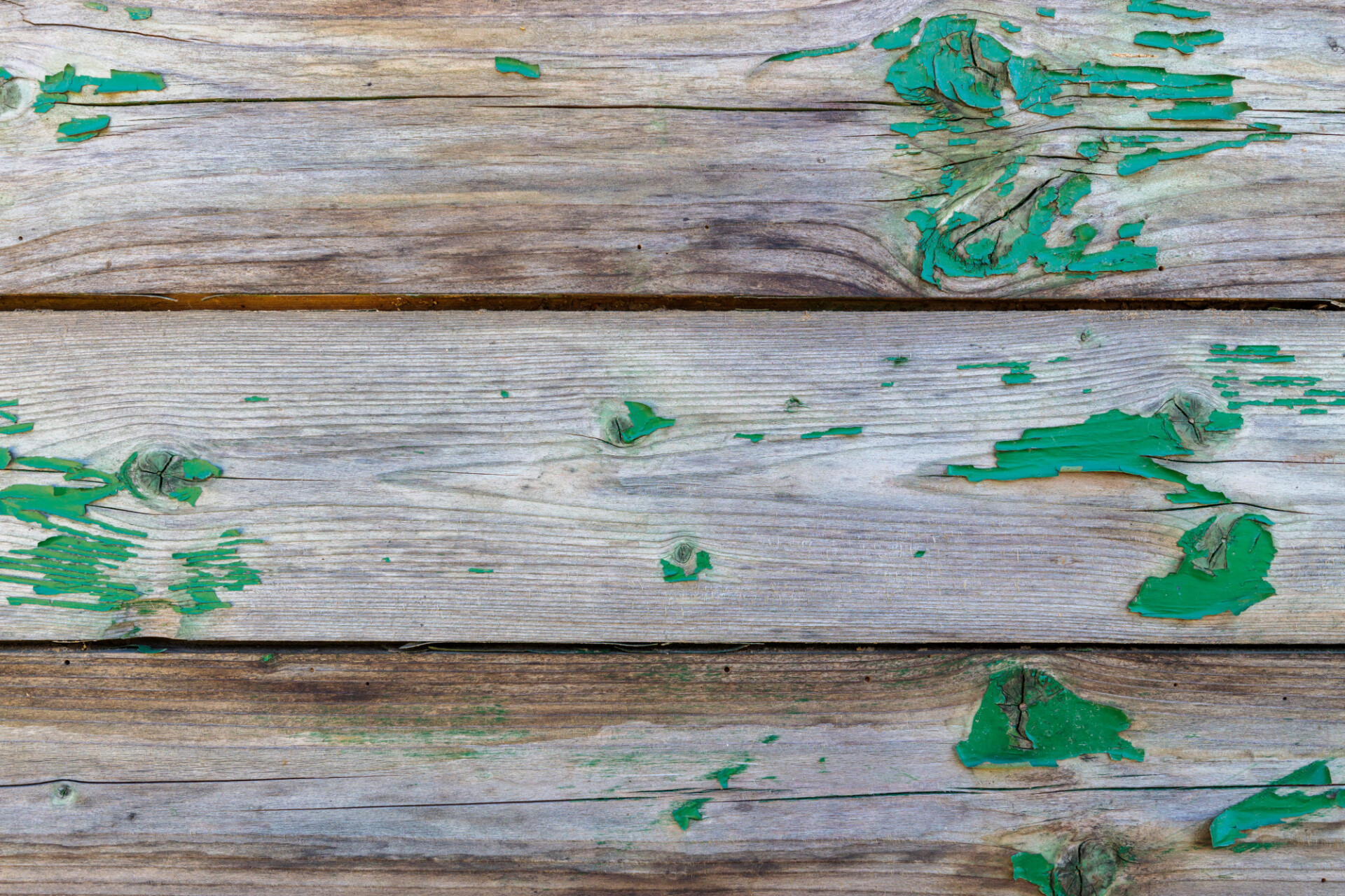 Wooden wall texture with peeling green colour