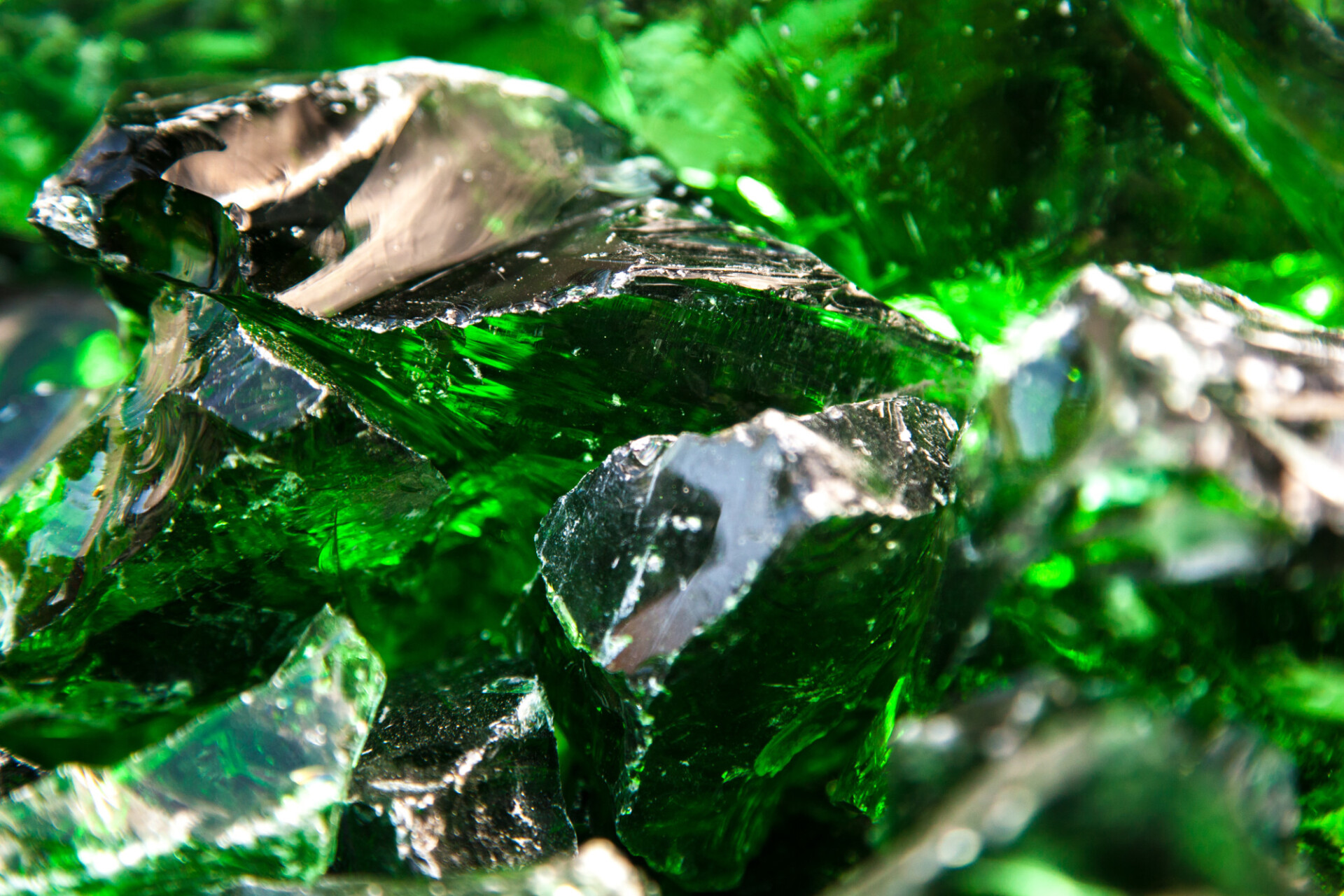 green glass stone