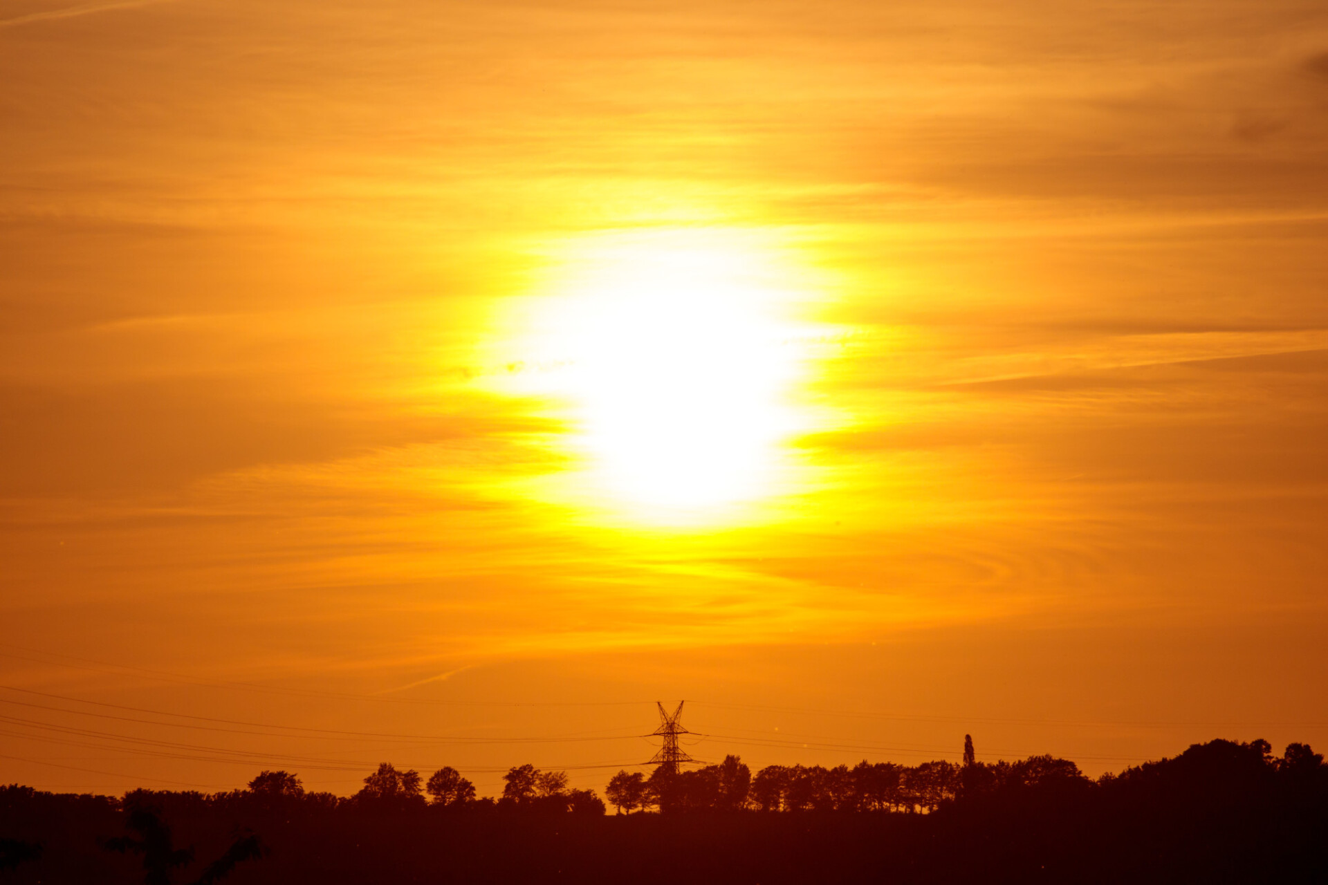 Sunset over the city