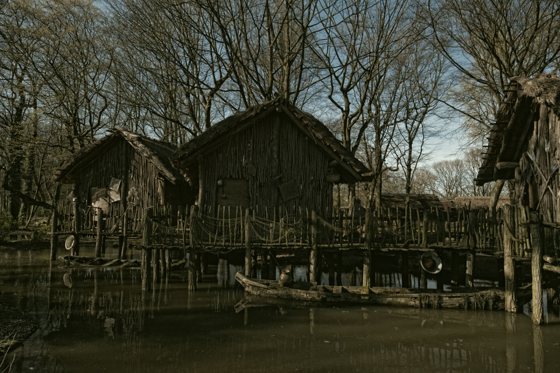 huts in the swamp