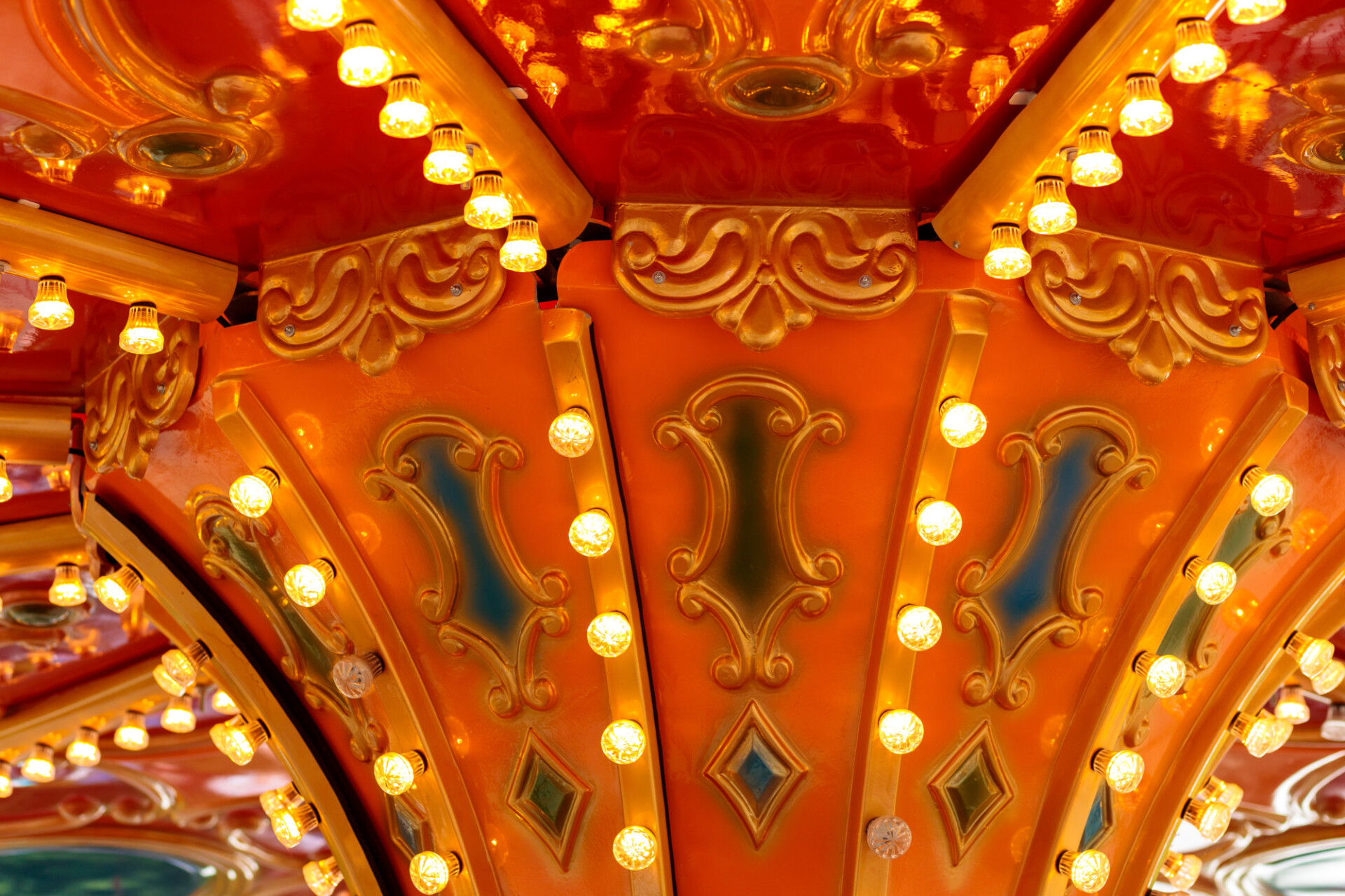 Beautiful old carousel background