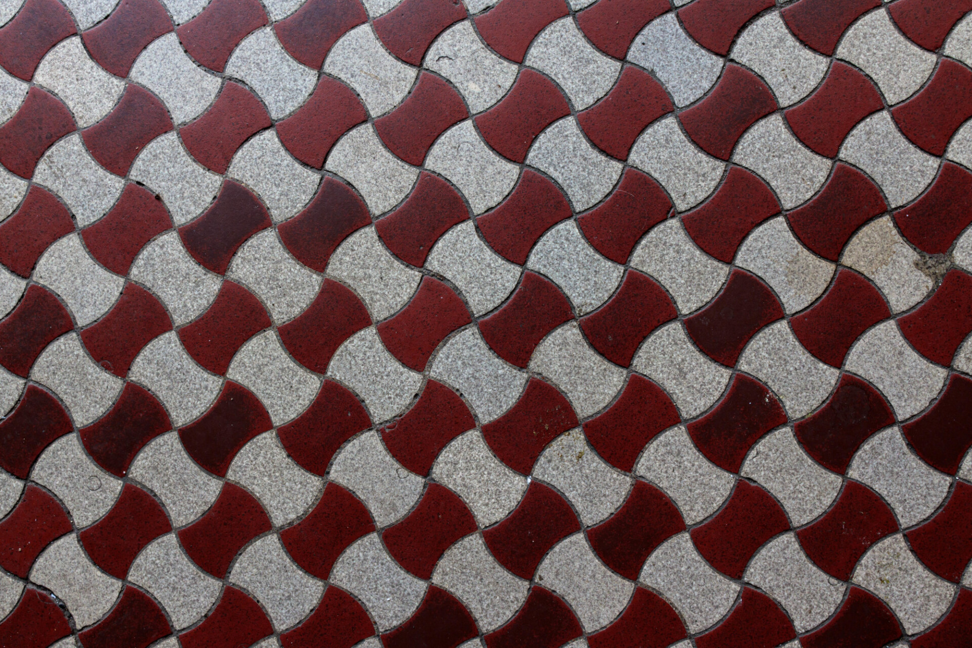 Old vintage tiles red and white
