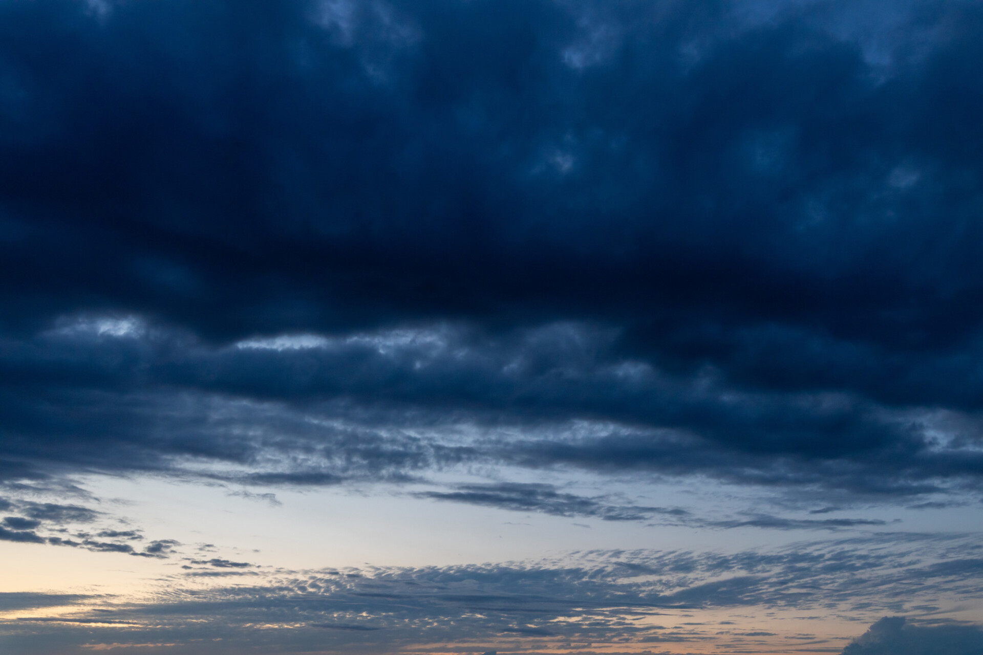 Blue evening sky for sky replacement