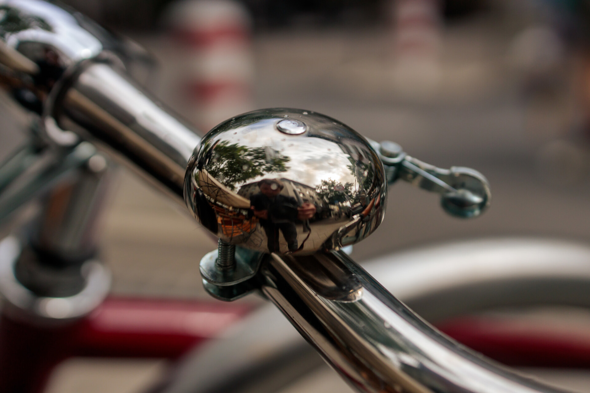 Silver bicycle bell