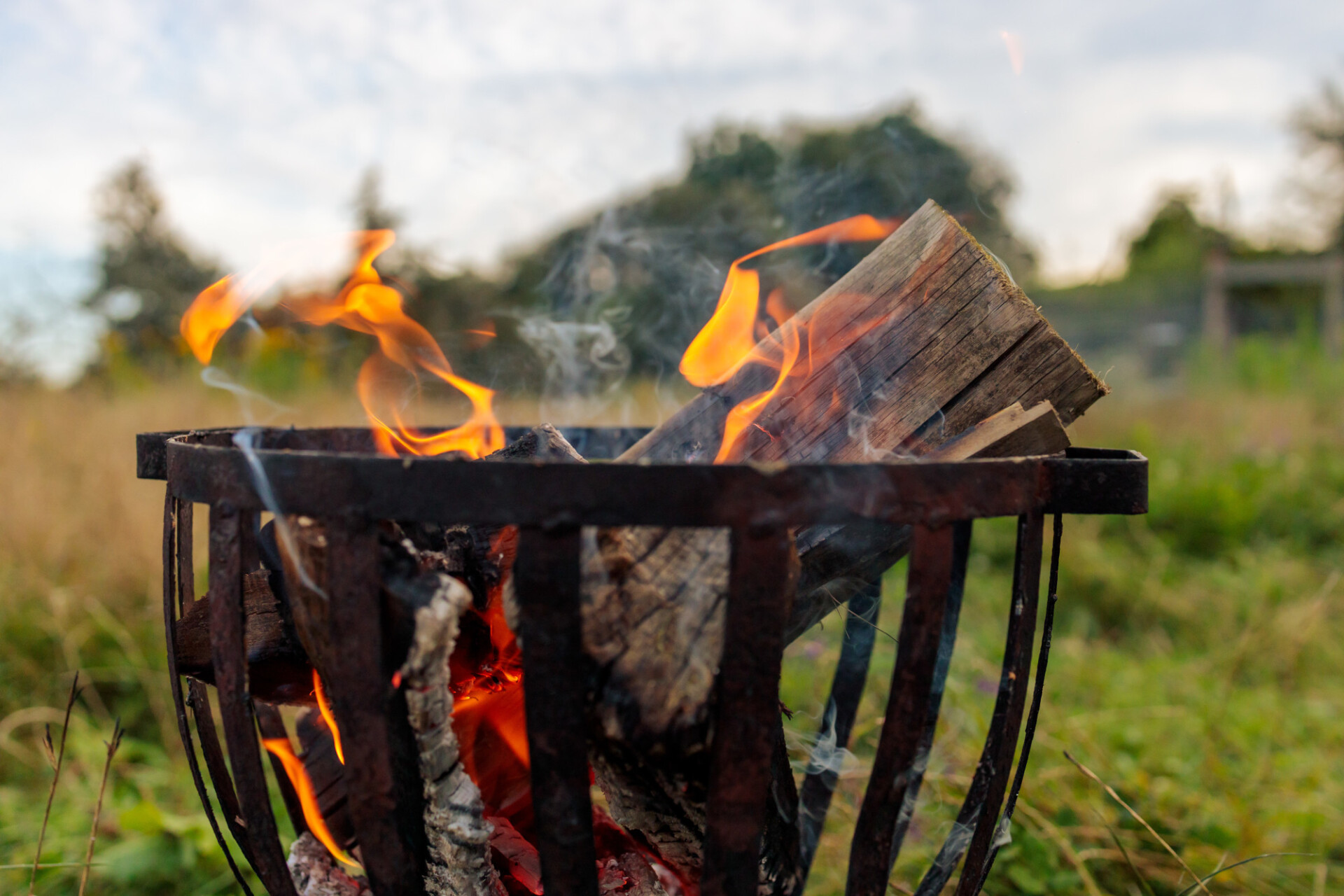 Fire pit outdoors