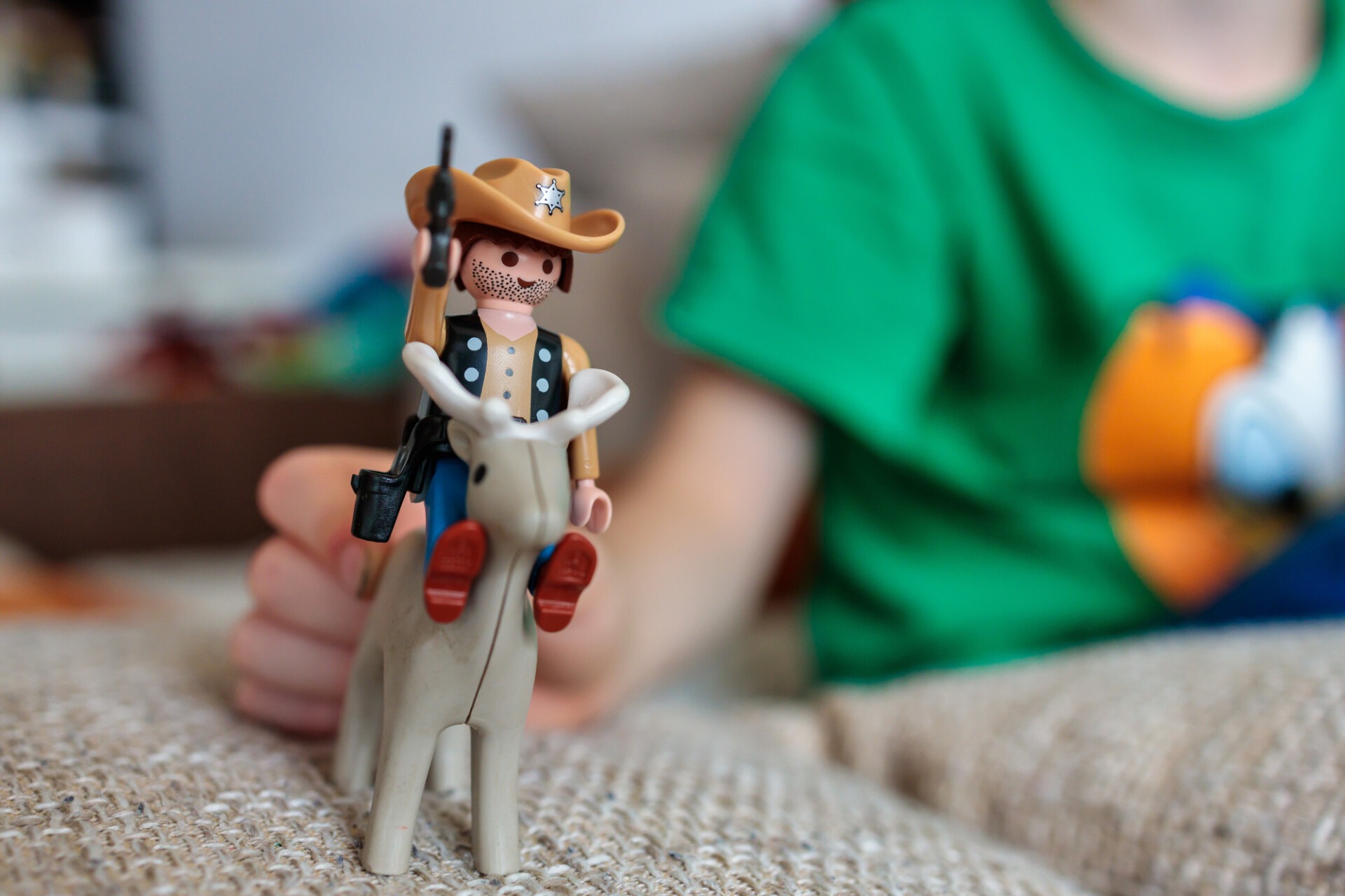 Toy Cowboy on Horse