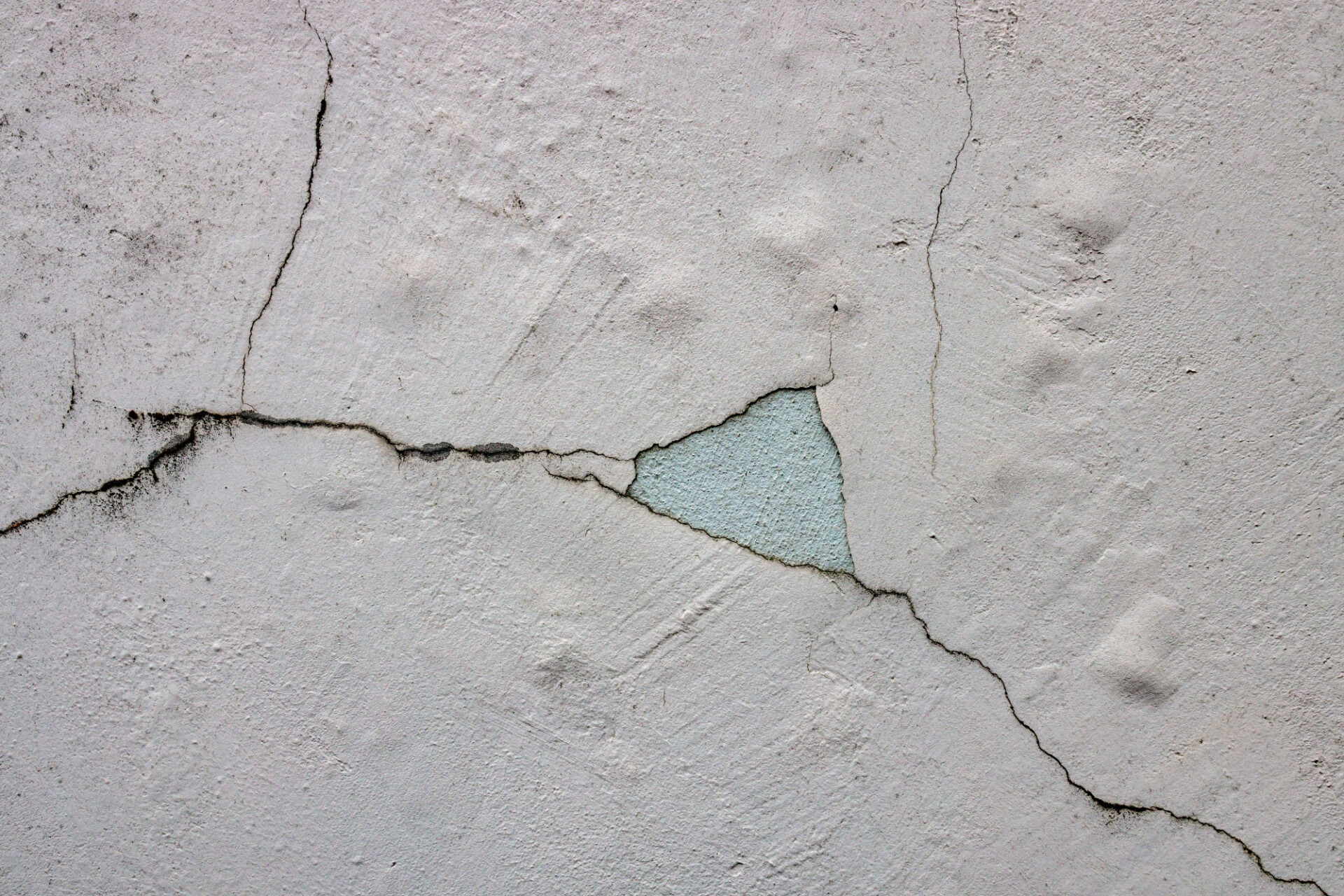 White Cracked Weathered Deteriorated Exterior Wall Texture