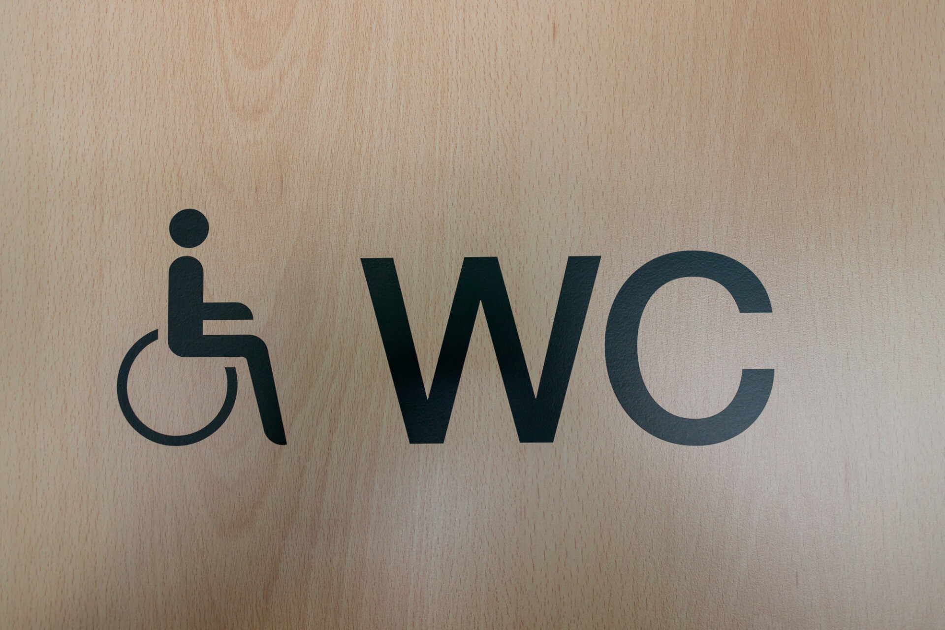 Disabled toilet sign