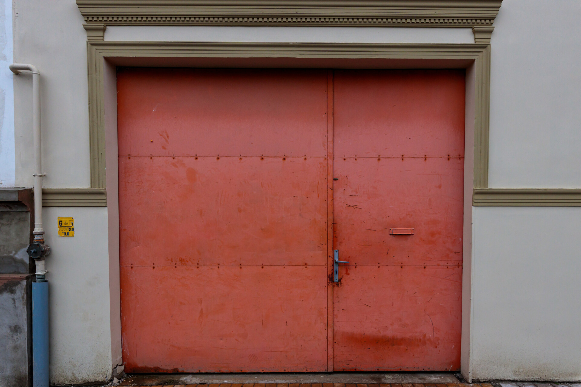 Red garage door