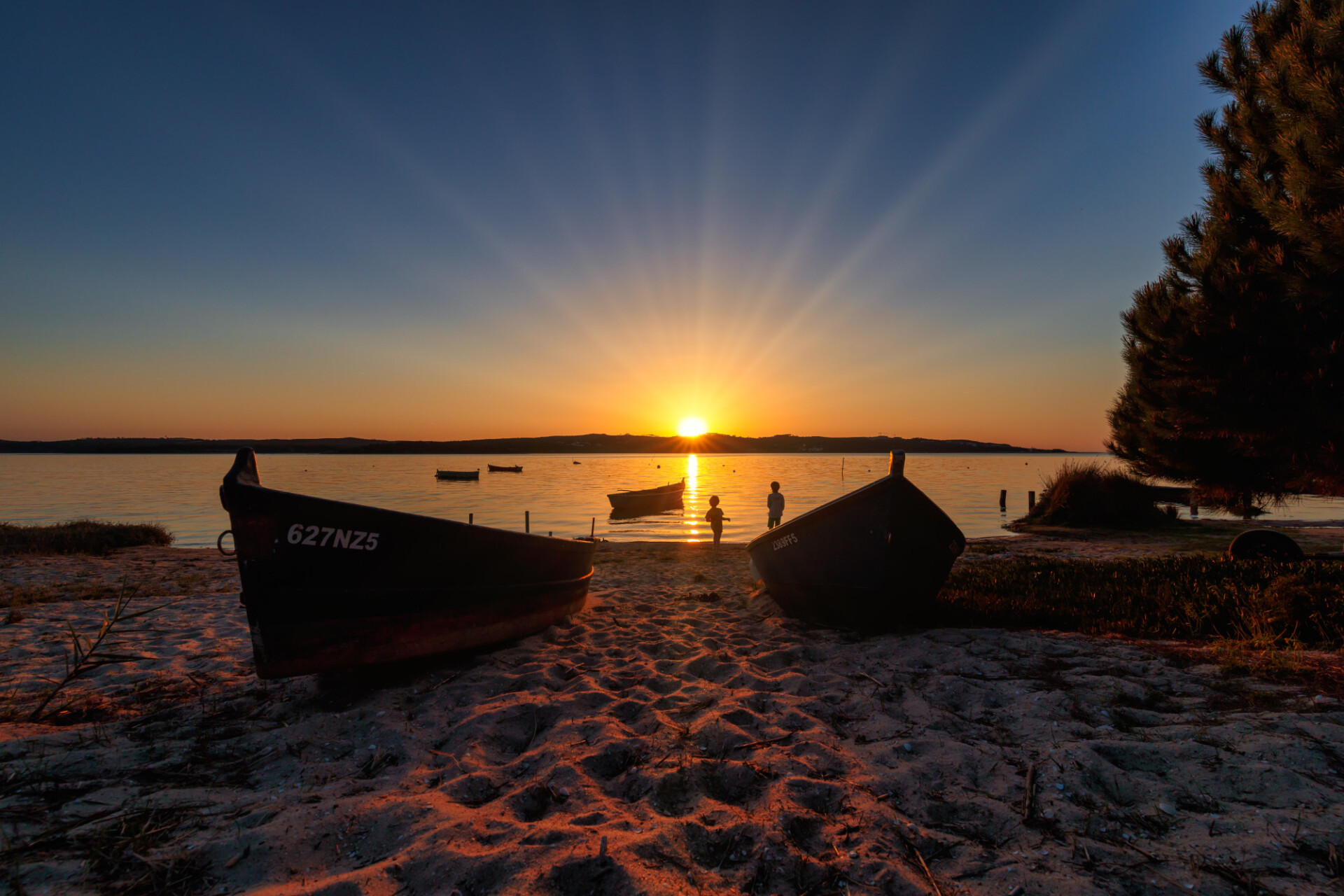 Lagoa de Óbidos Sunset in Portugal