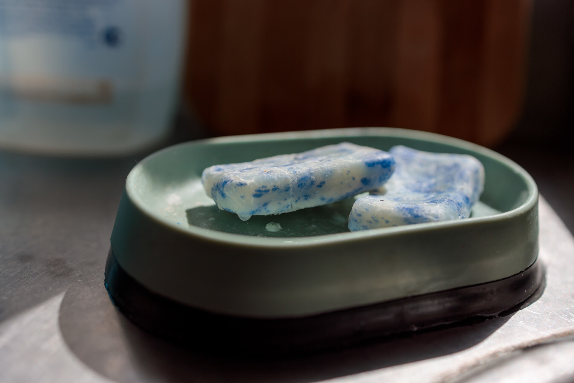 Soap in the soap dish