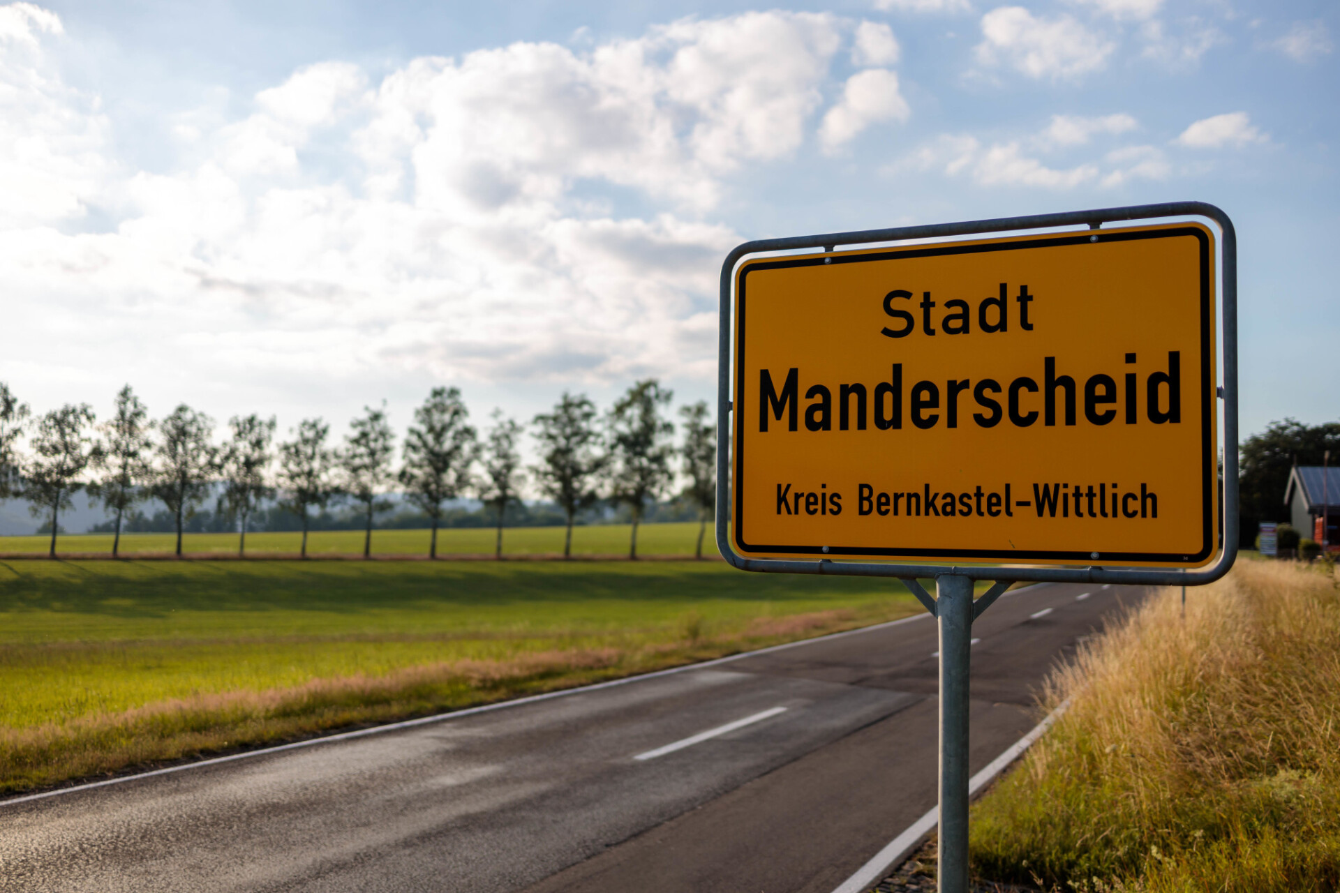 Volcanic Eifel, Manderscheid SIgn - Rural Landscape Country Road