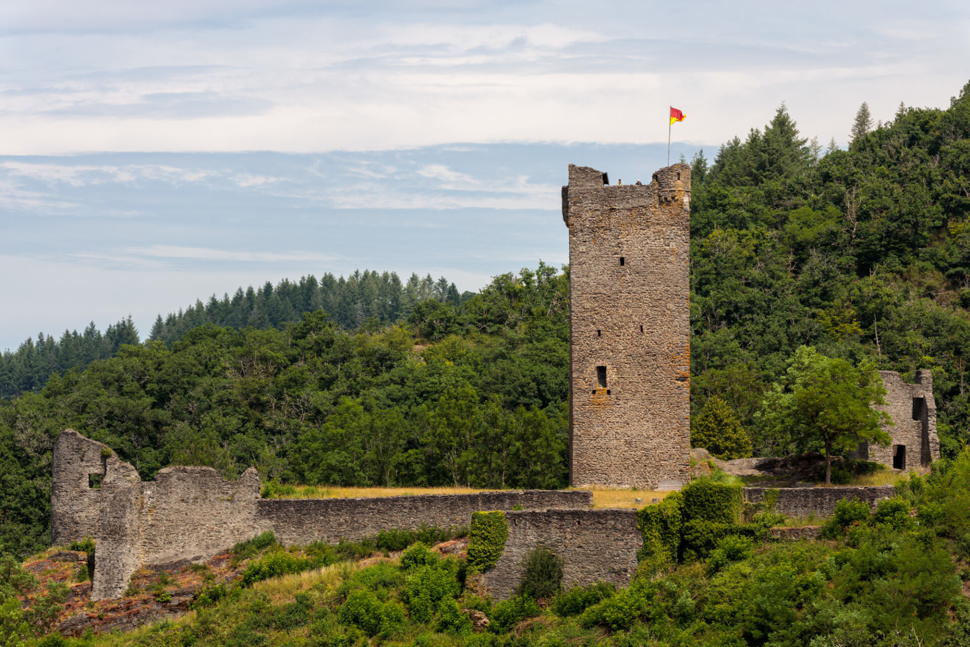 Castle in the volcanic Eifel of Germany