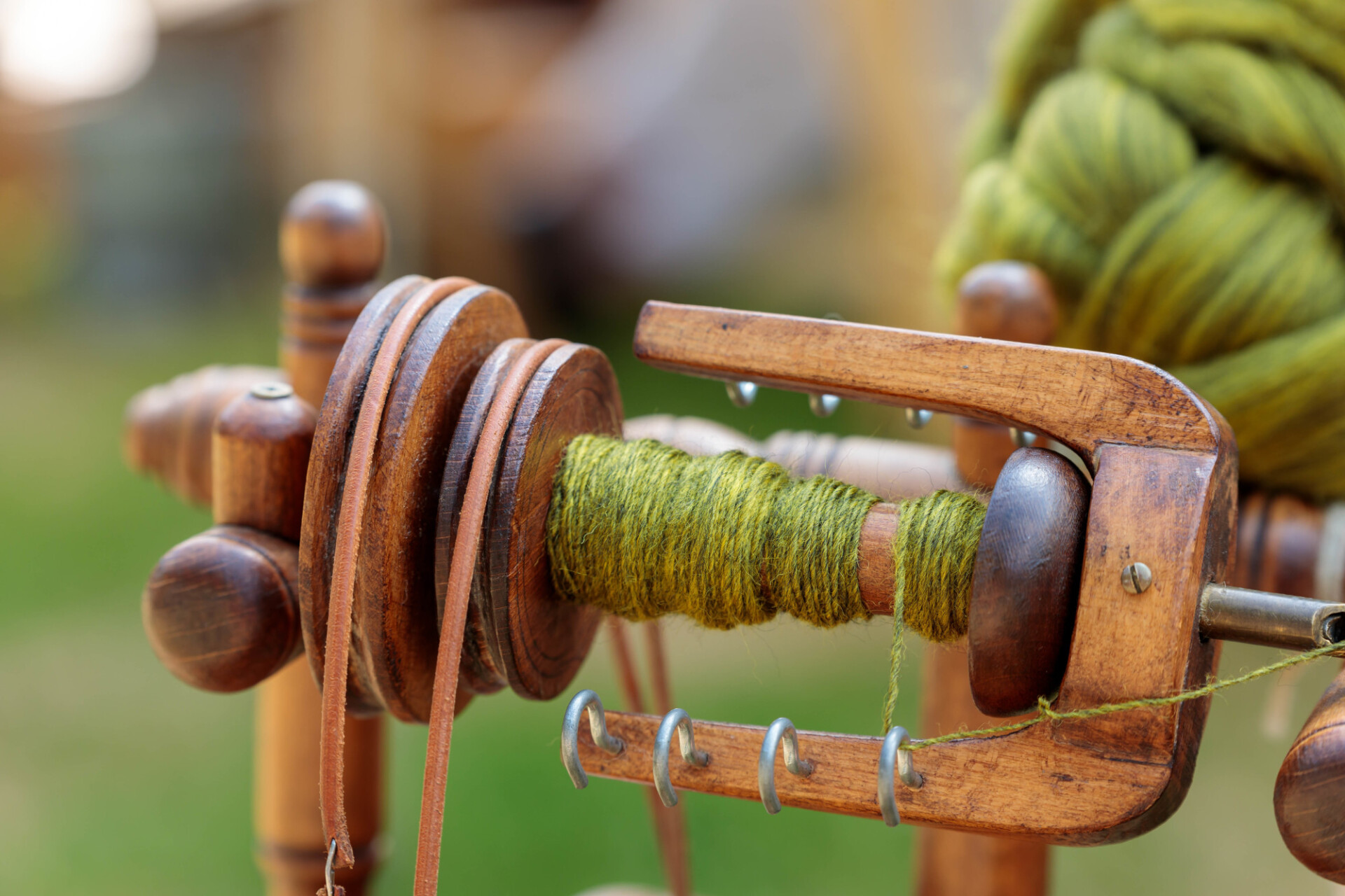 Medieval spinning wheel