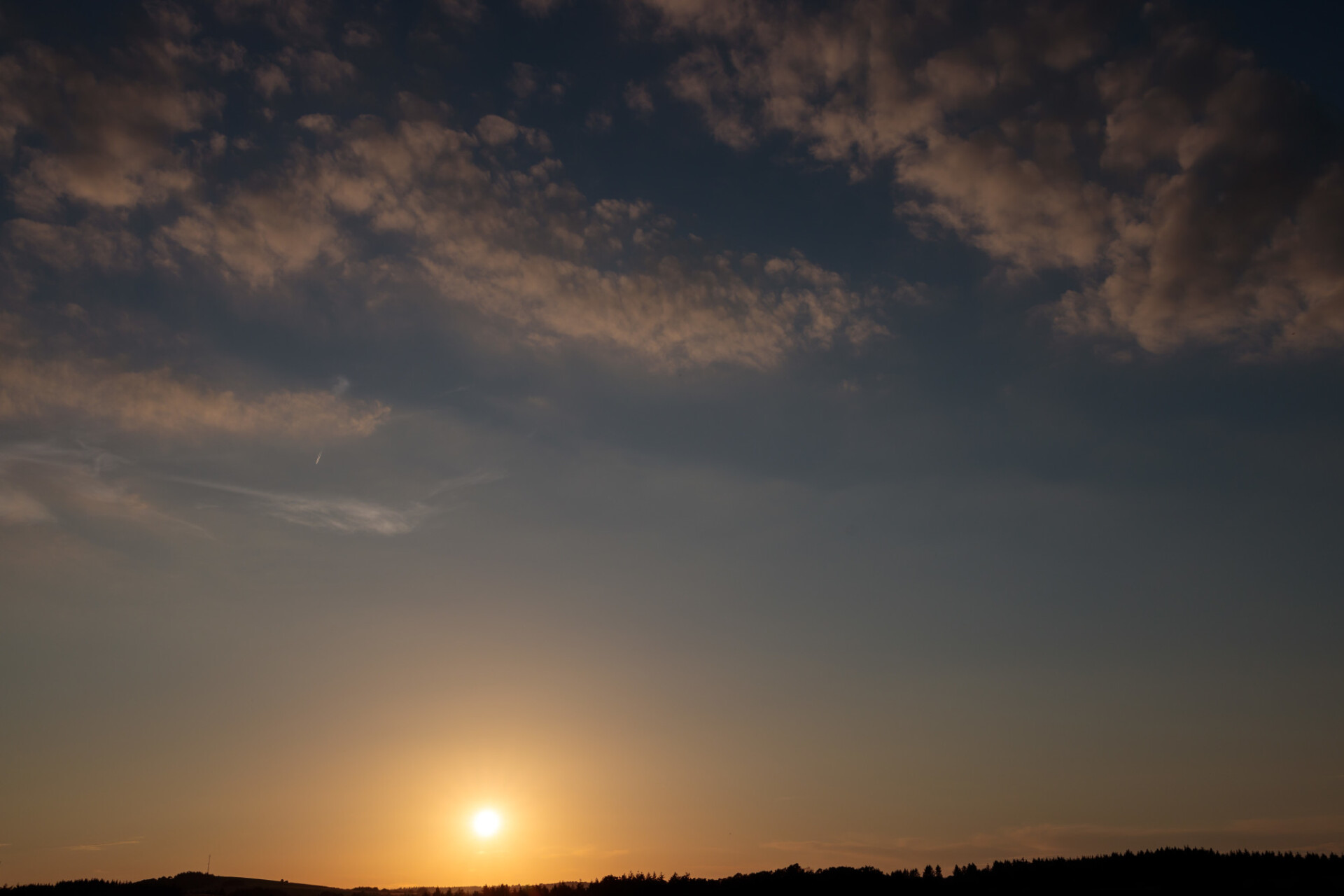 Sky replacement sunset golden hour