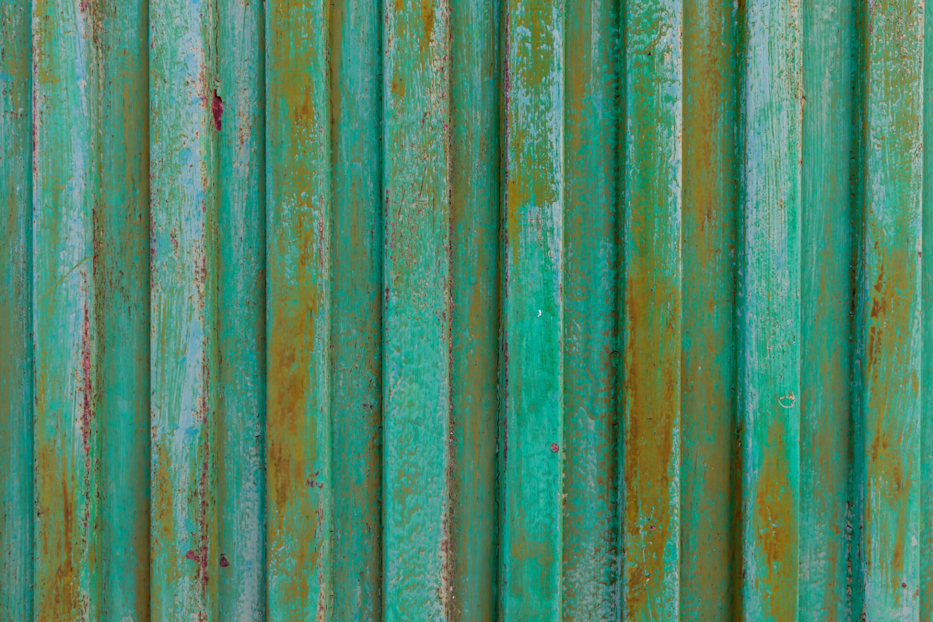 Green corrugated metal texture