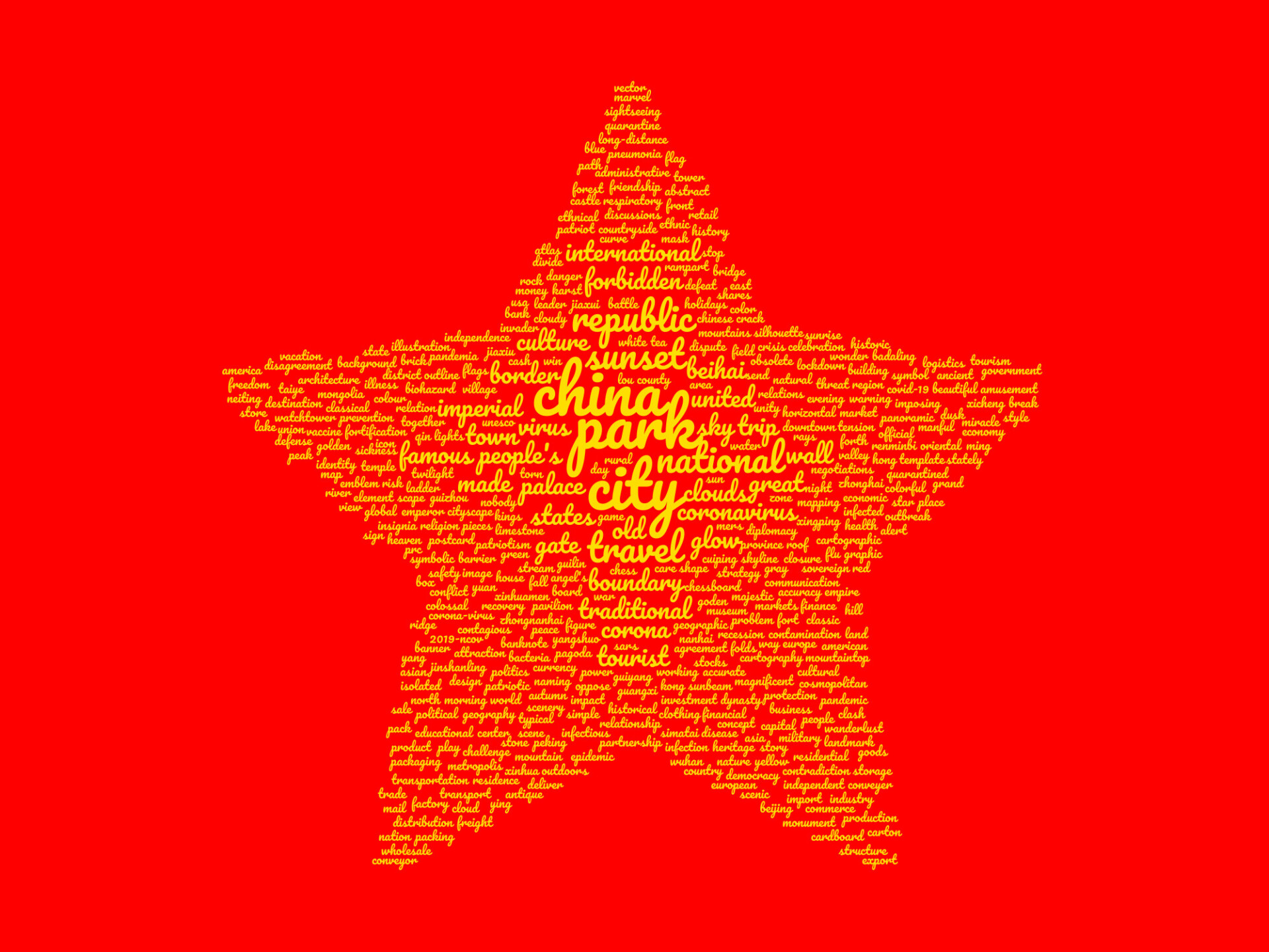 China Star Tag Cloud Image