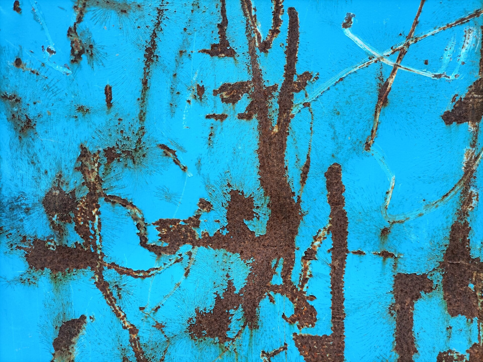 Blue rusty metal texture