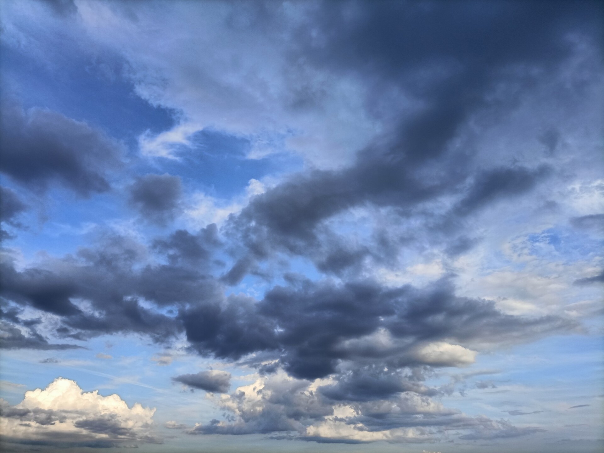 Beautiful blue cloudy sky for photo editing