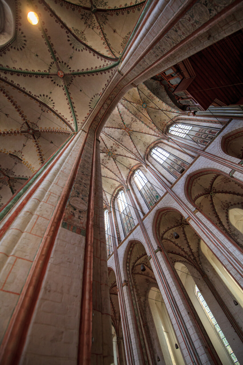 Pillars of the Marienkirche in Lübeck