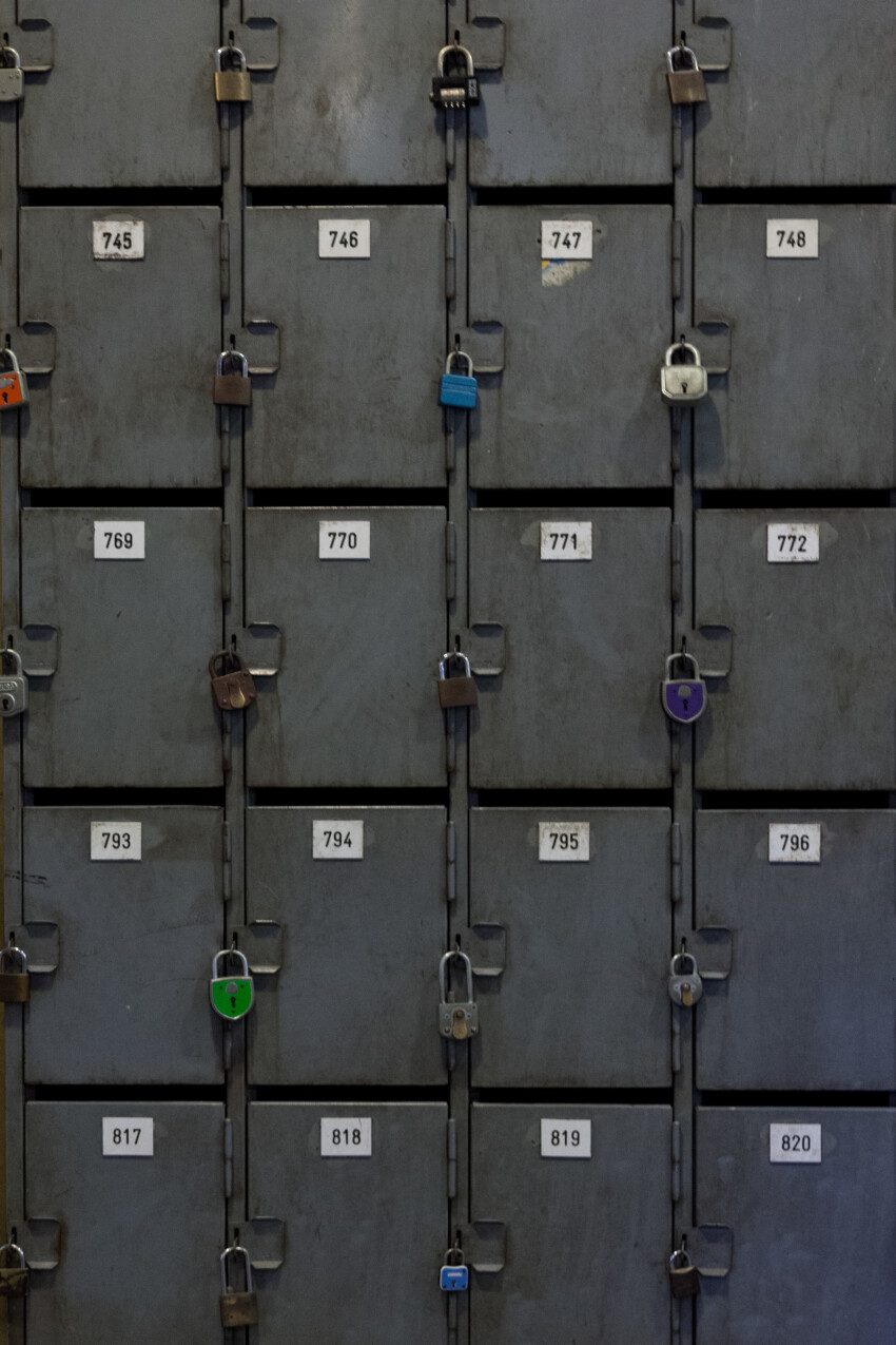 safe deposit boxes texture