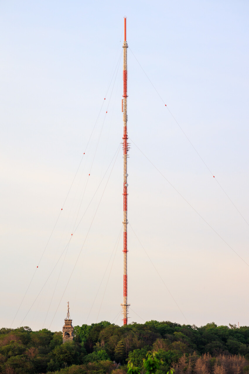 Velbert Langenberg with transmitter and Bismarck tower