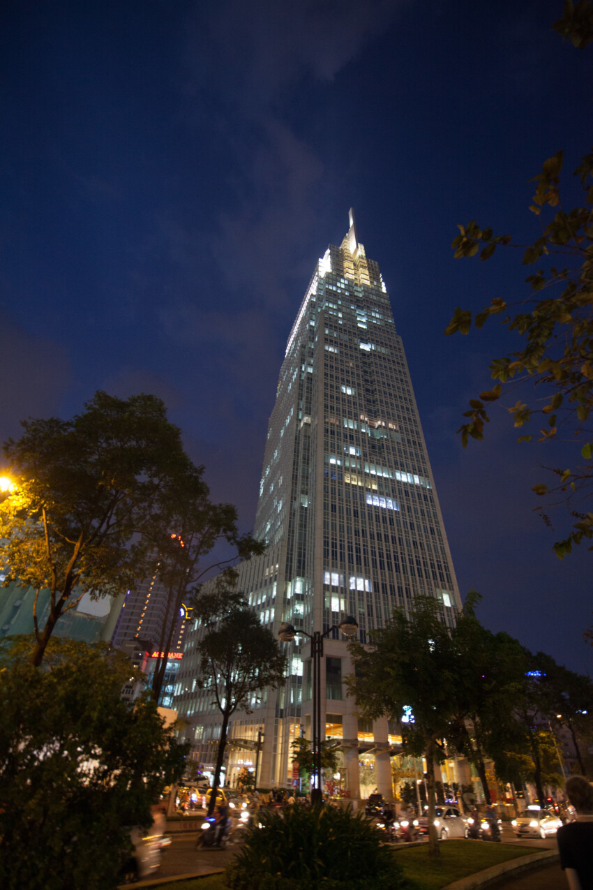 skyscraper at night