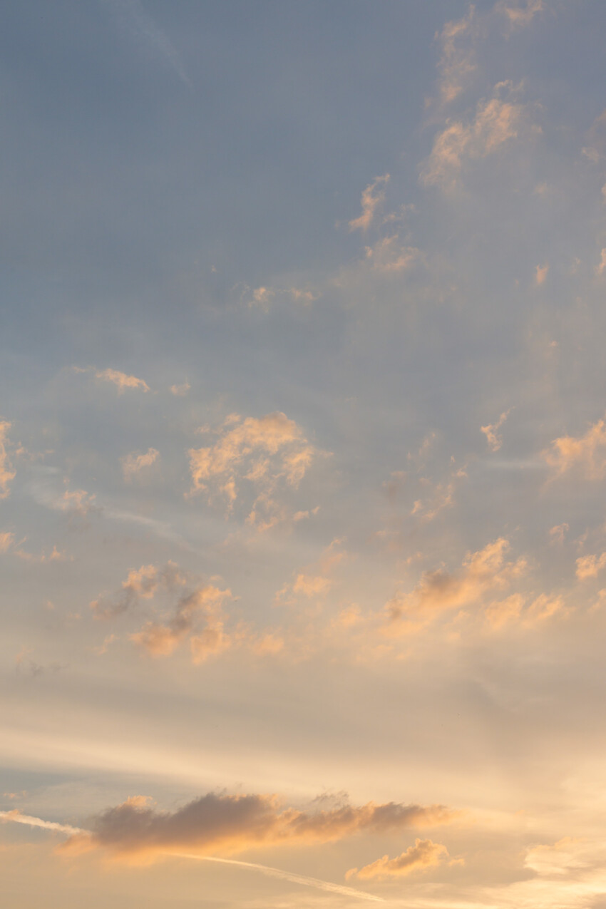 Stunning sky photographed vertically at evening time