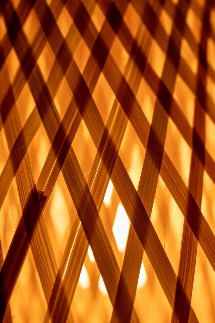 Abstract rattan lamps background