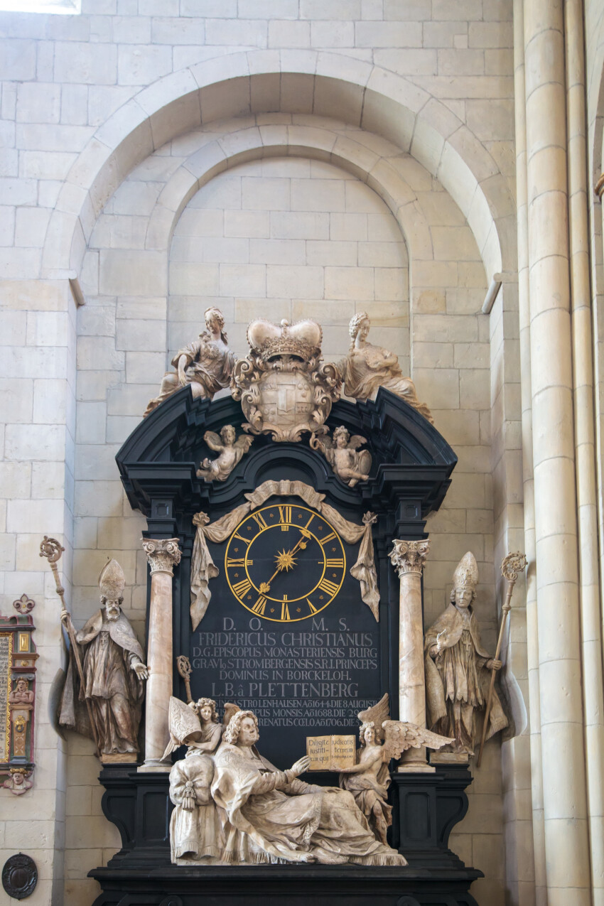 Ancient clock in a church