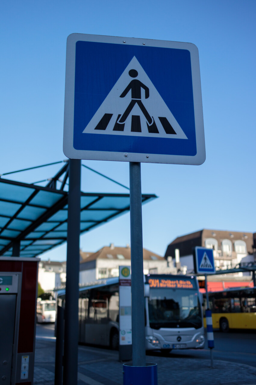 Crosswalk street sign