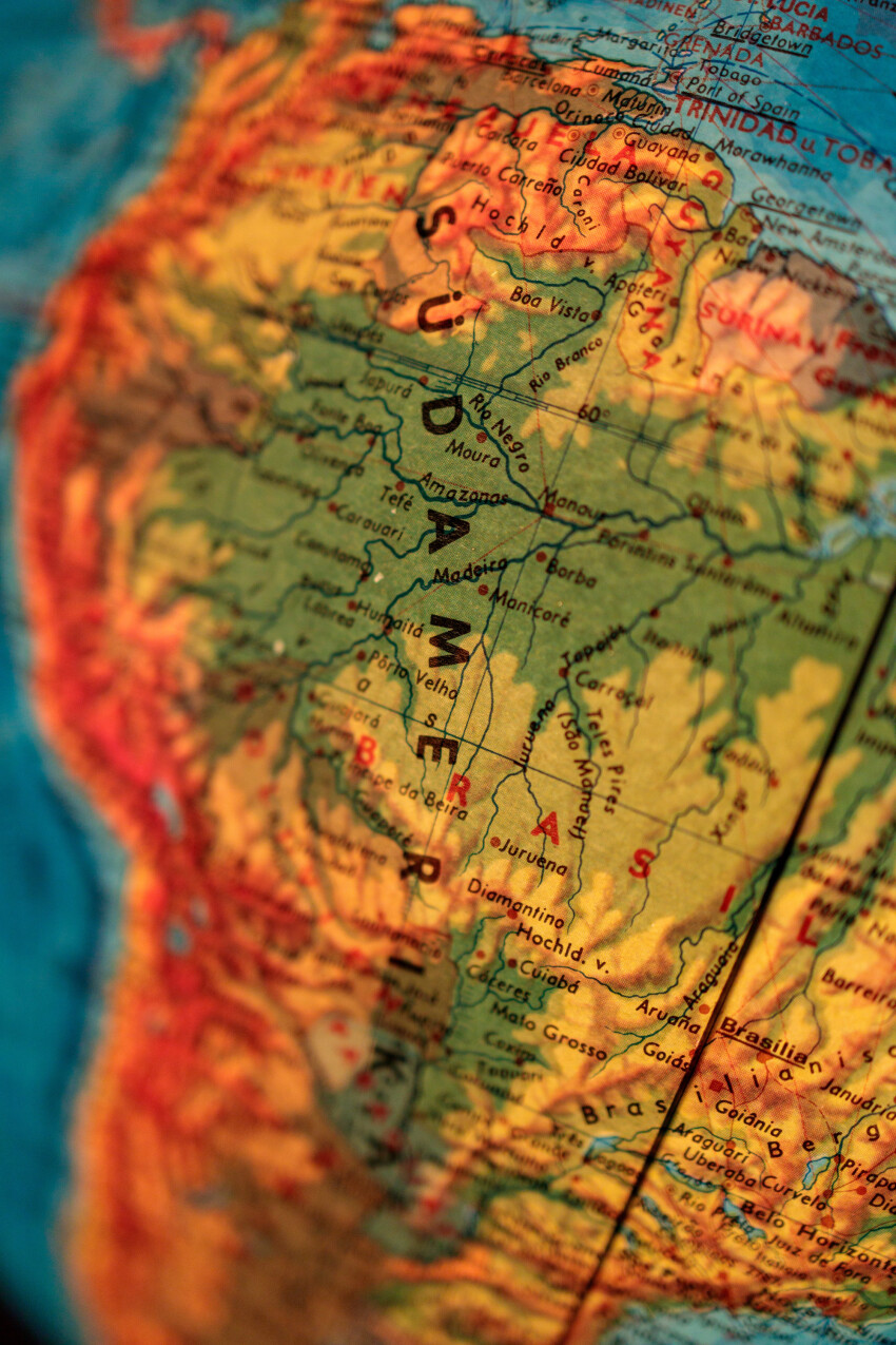 Südamerika Map