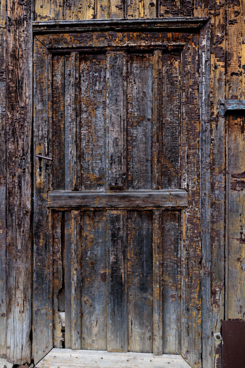 Old Deteriorated Wooden Door