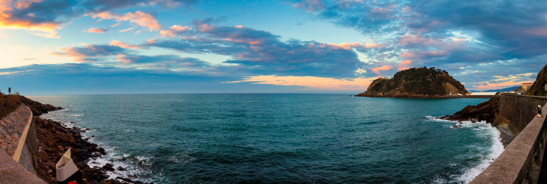 View over the beautiful bay of Donostia-San Sebastian in Spain