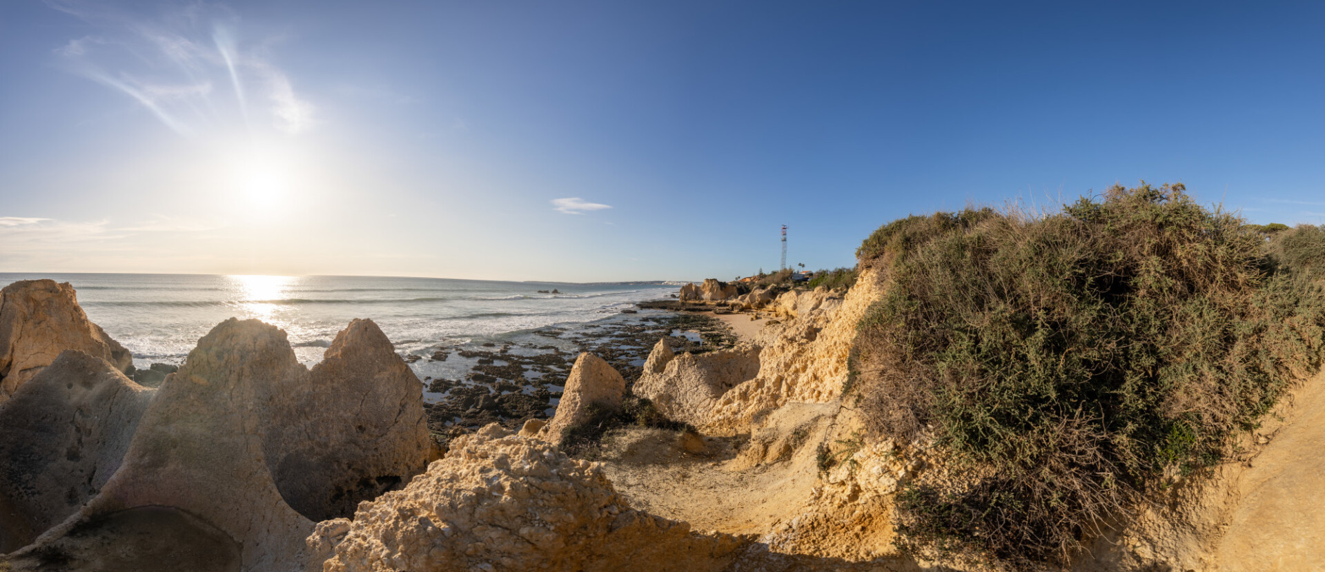 Praia de Manuel Lourenco Seascape Panorama in Portugal