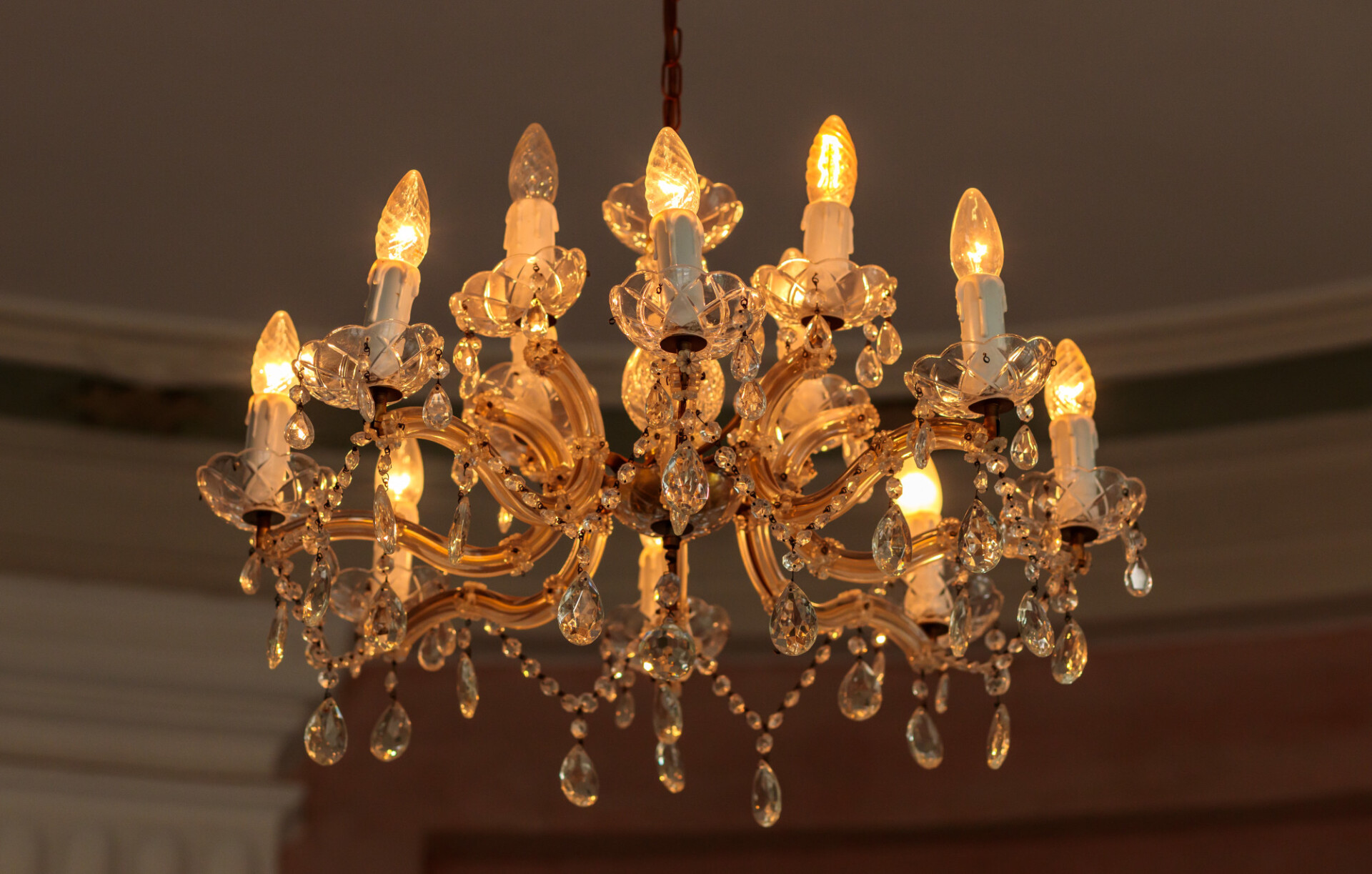 Chandelier in a castle