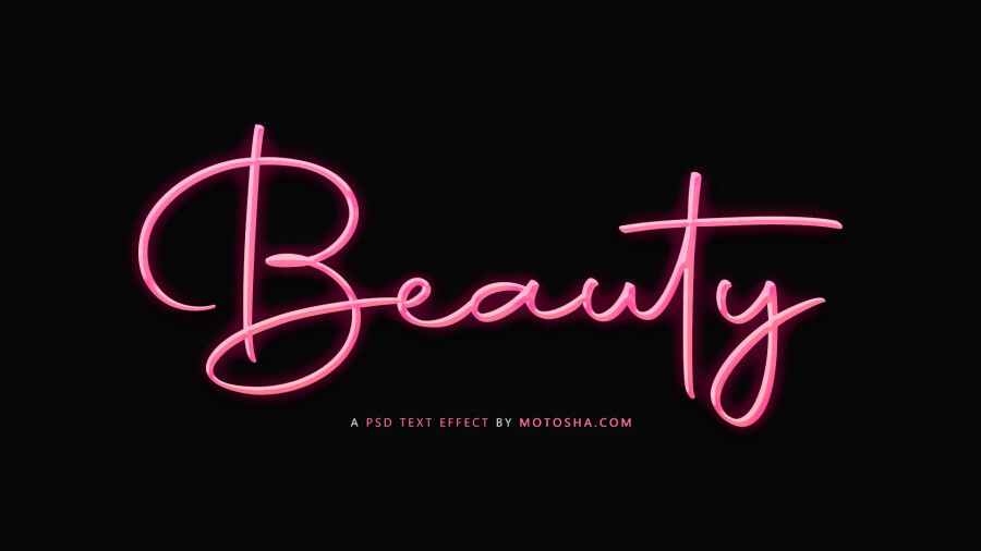 beauty psd text effect