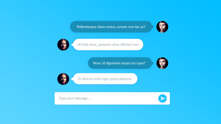 free psd chat template