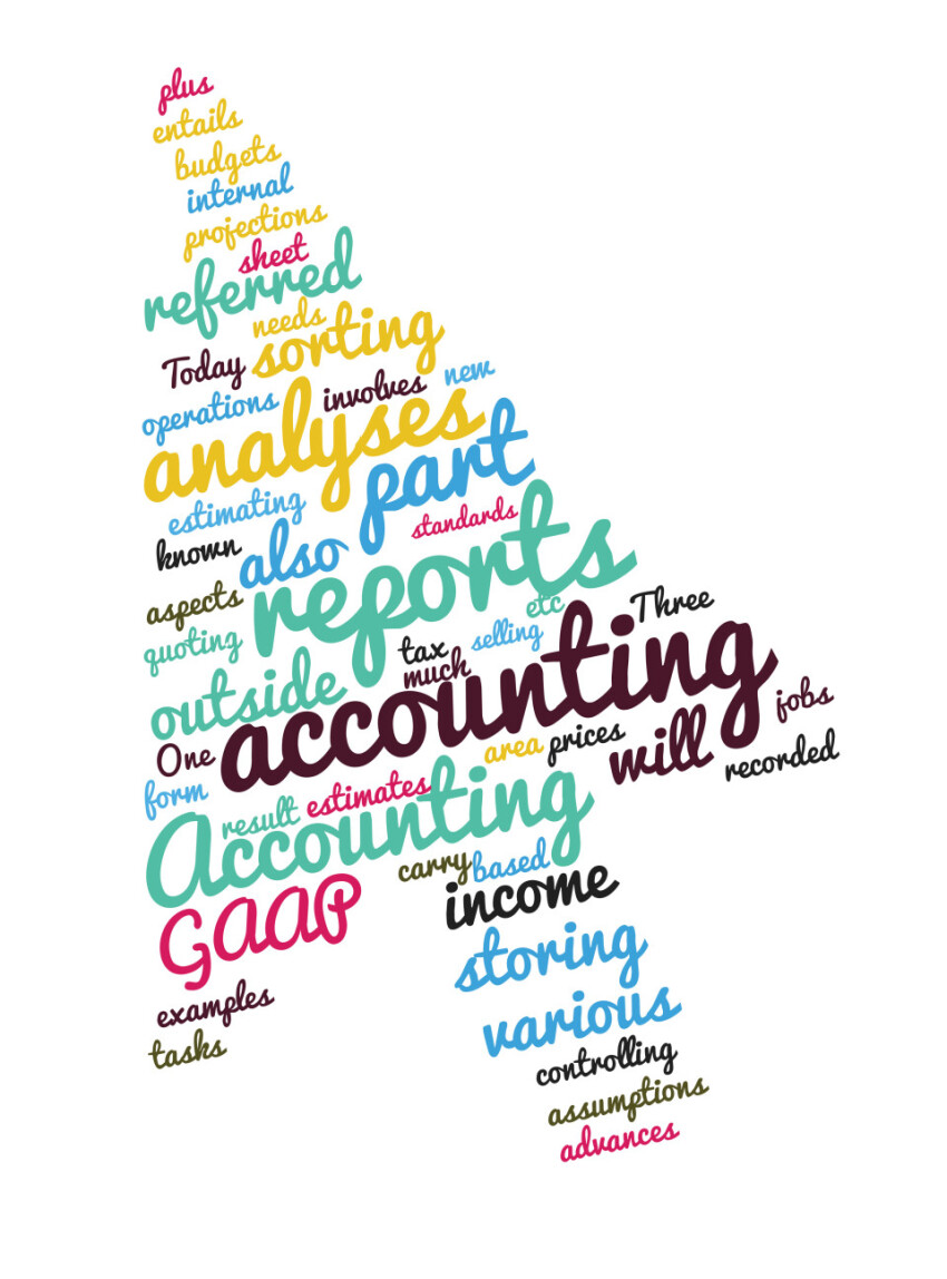 accounting arrow tag cloud