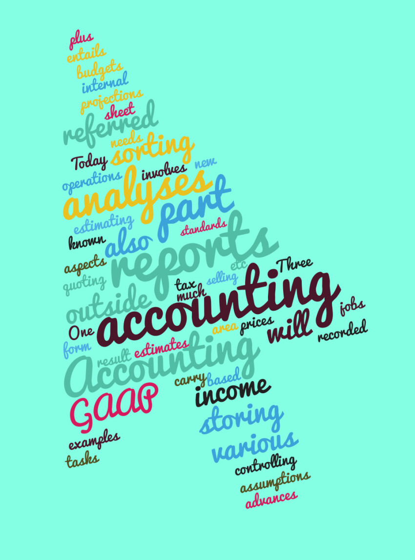 accounting arrow tag cloud blue