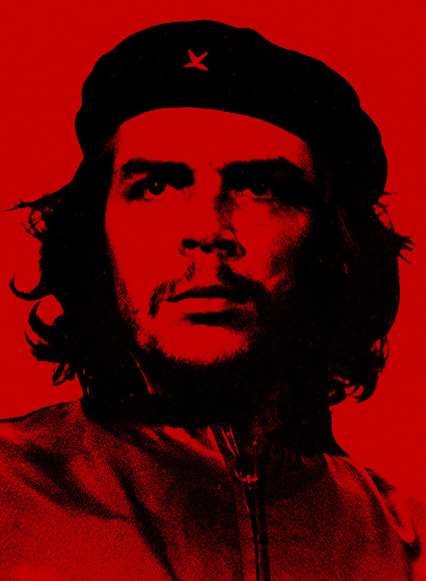 che guevara red background