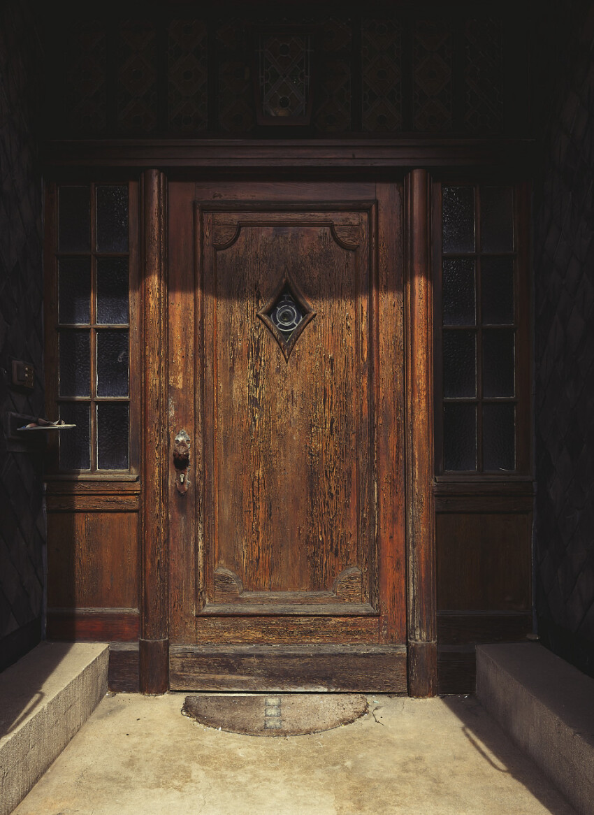 old wooden housedoor