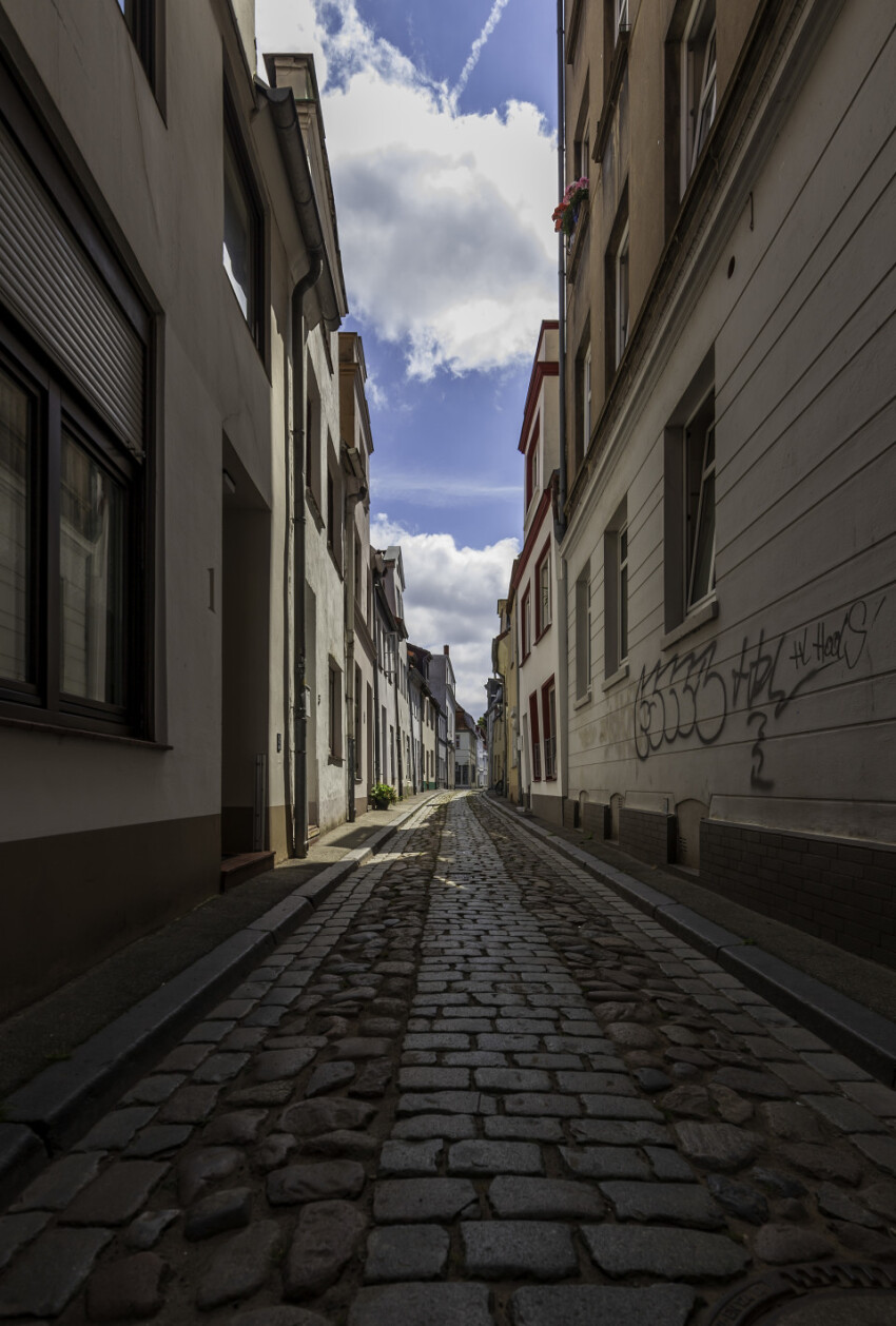 Alley in Lubeck by Germany