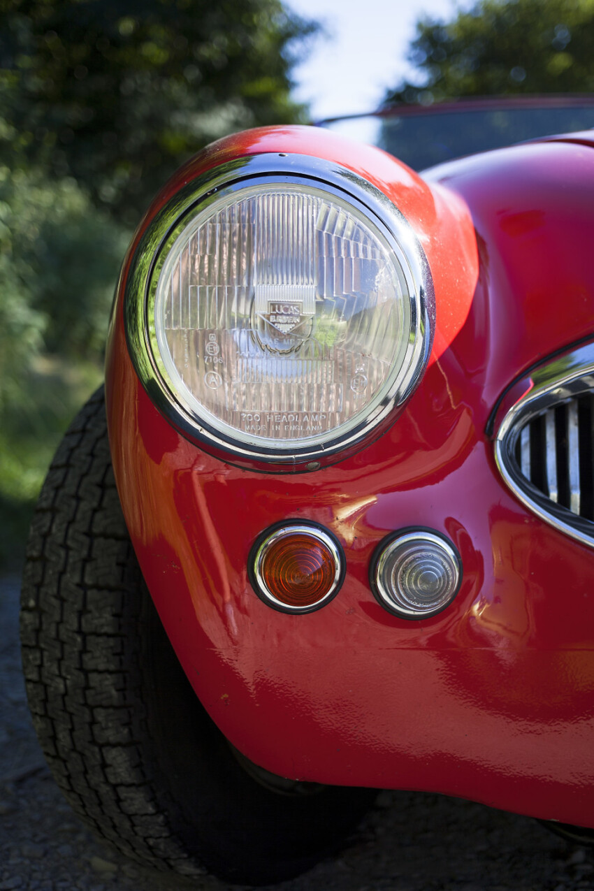 red classic car