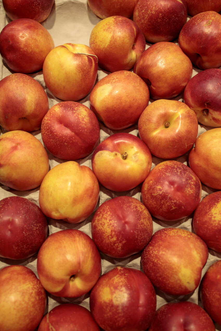 nectarines in a market