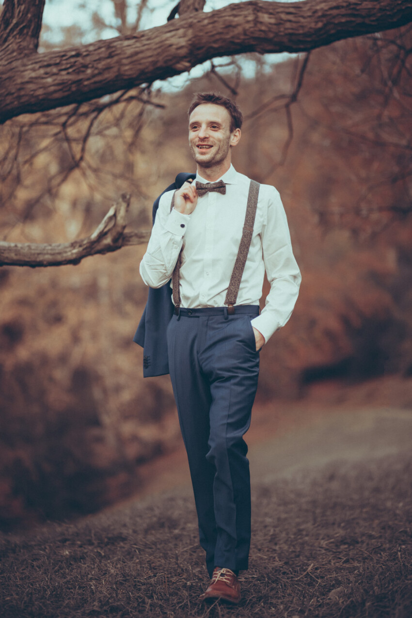 Handsome businessman with bow tie