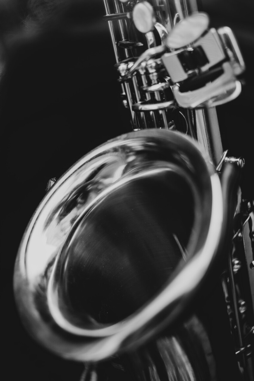 saxophone black and white