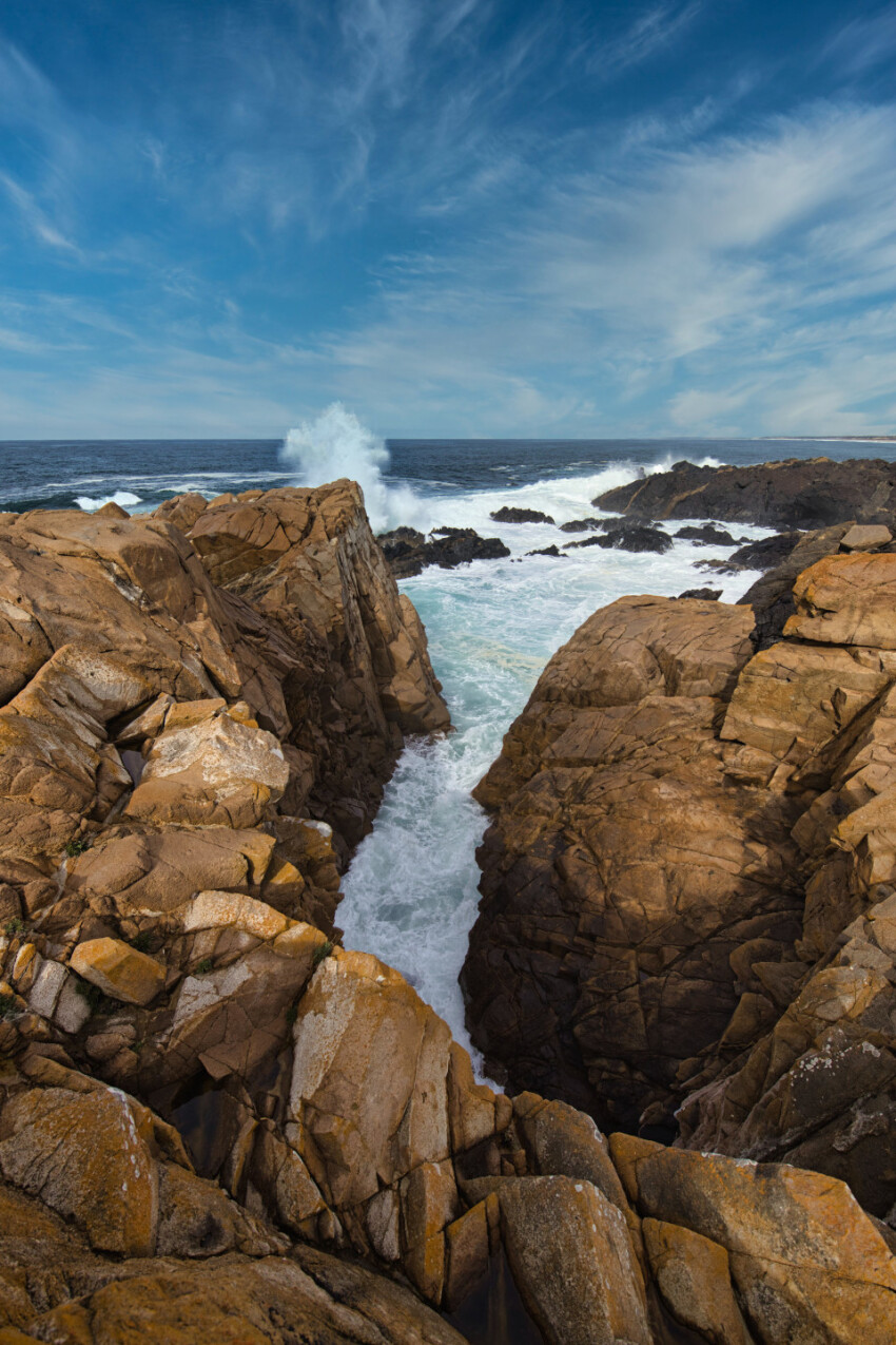 sines portugal cliffs in the sea