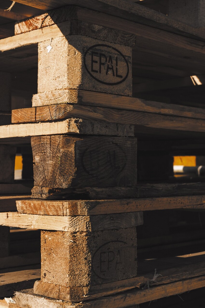 Old wooden pallets